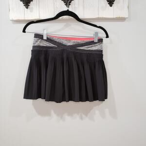 Ivivva by Lululemon Girls Pleated Skort Black Size 14 Athletic Tennis